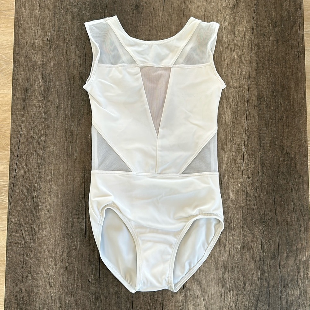 CAPEZIO WHITE LEOTARD CHILD M ALTERED
